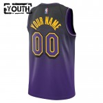 Maillot NBA Los Angeles Lakers Personnalisable Nike 2024-25 City Edition Violet Swingman - Enfant